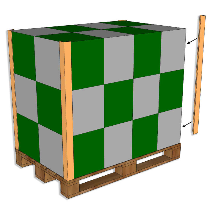 Propak Cardboard Edgeboards on pallet