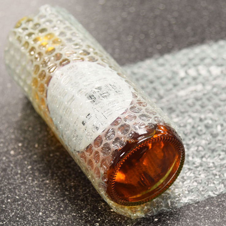 Biodegradable Bubble Wrap - Small Bubble - Wrapping Glass Bottle