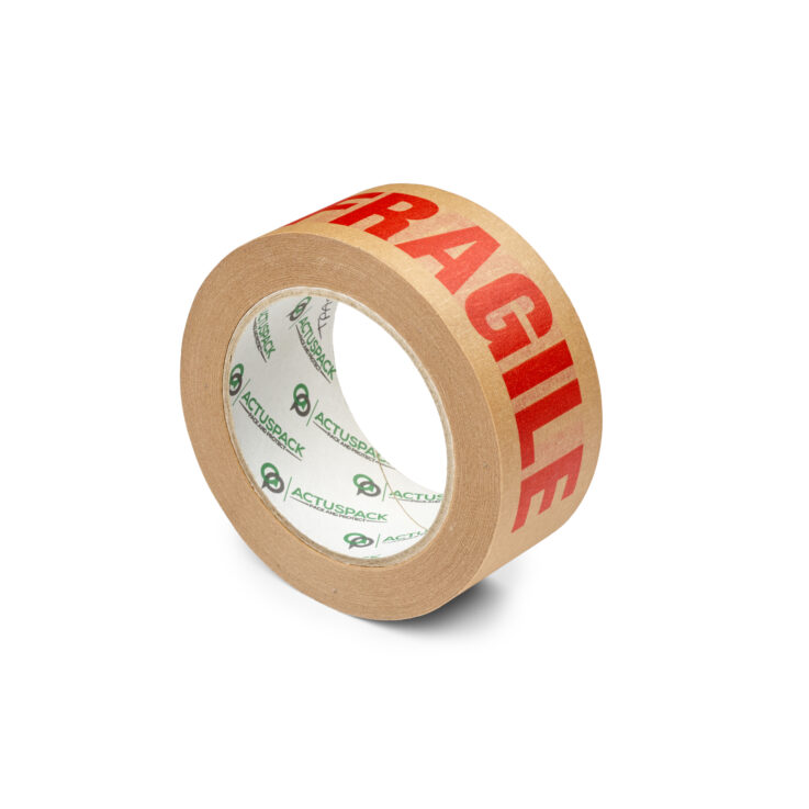 Paper packaging tape printed fragile