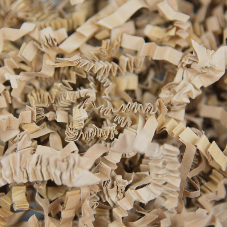 brown z-cut shredded paper