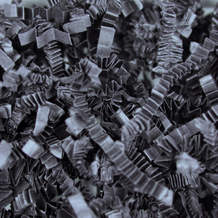 black z-cut shredded paper